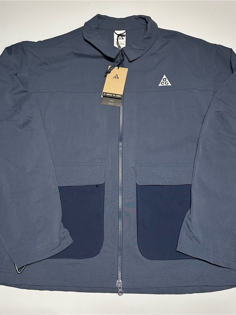 Men's Nike ACG "Smith Summit" UV Repel Jacket  Navy Blue HV0598-437 Size Large